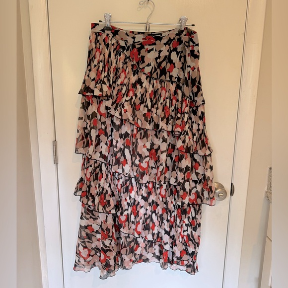 NWOT Ted Baker London tiered ruffle maxi Dornie style skirt, size 12 - Picture 2 of 6